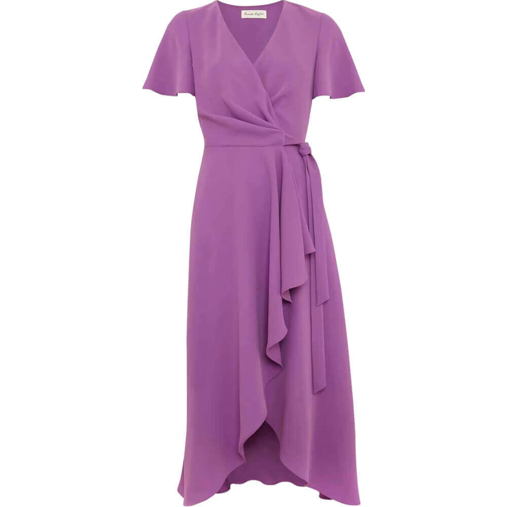 Phase Eight Julissa Purple Frill Wrap Dress